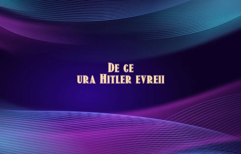 de ce ura hitler evreii