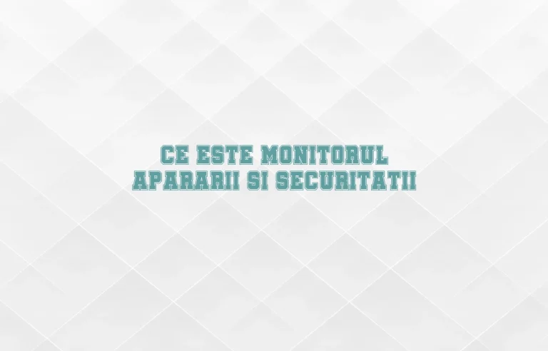 monitorul apararii si securitatii