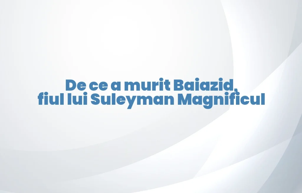 de ce a murit baiazid fiul lui suleyman magnificul