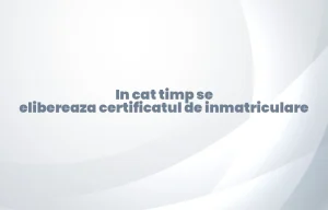 in cat timp se elibereaza certificatul de inmatriculare